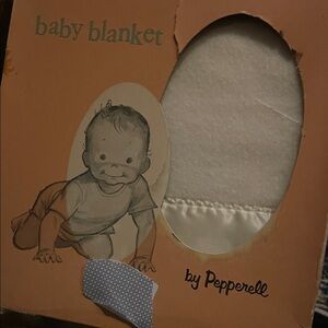 Pepperell Cozy White Baby Blanket